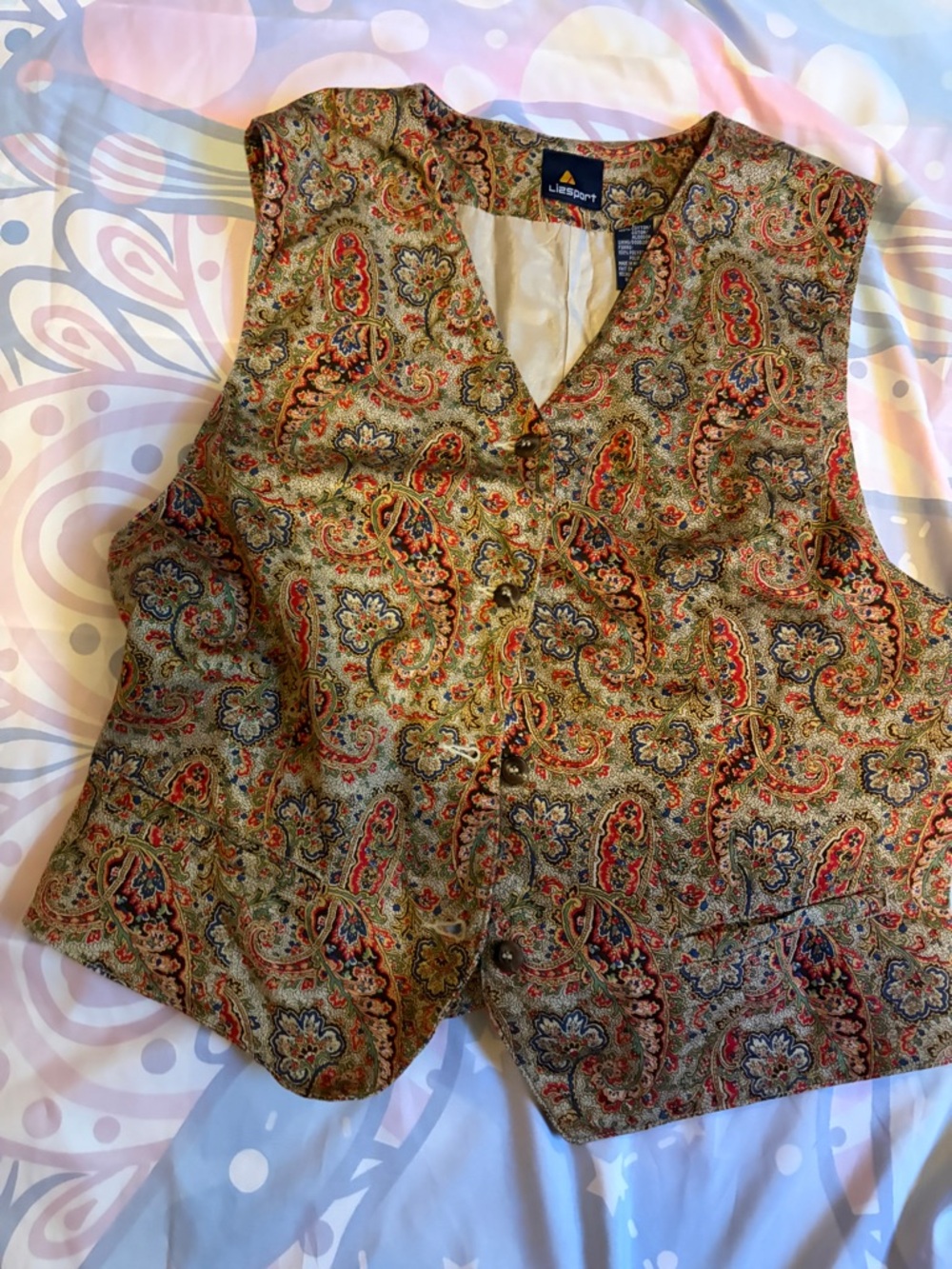 Paisley Vintage Button Vest!